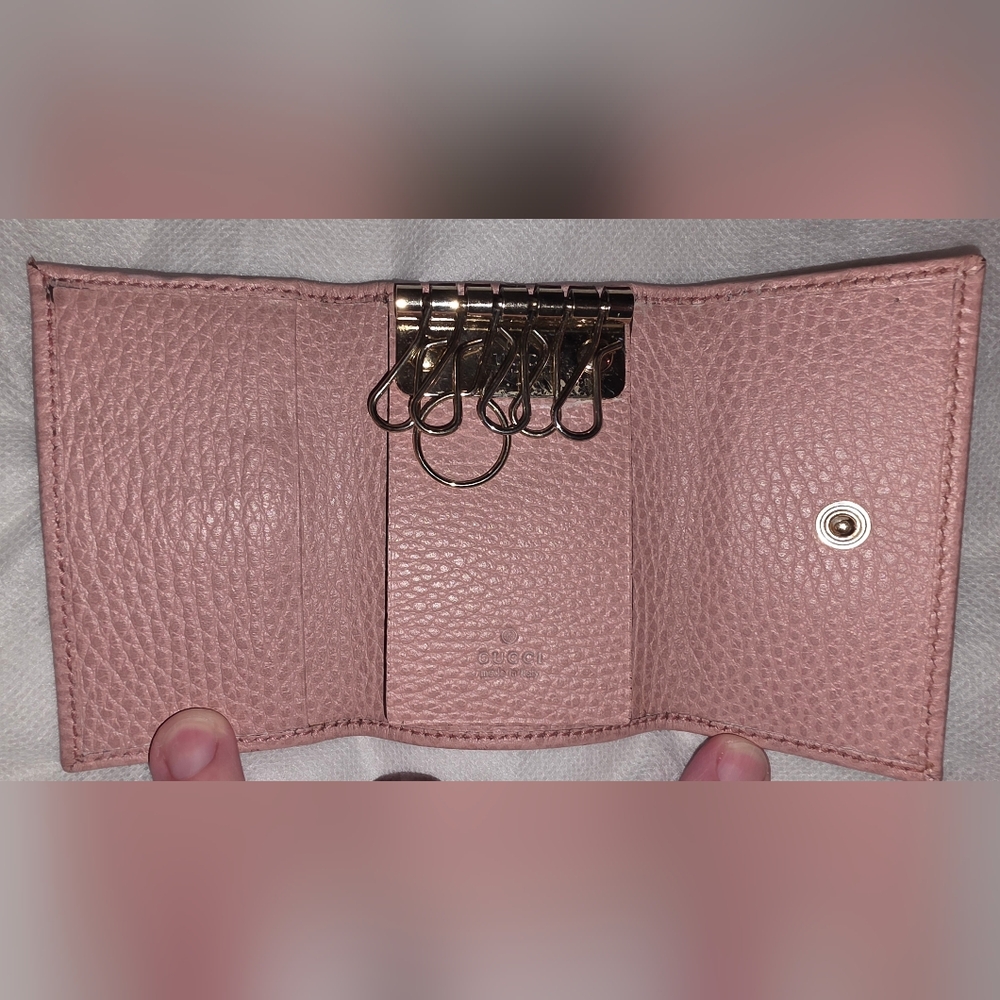 Pre-loved Gucci Soho 6 Key Light Pink Leather Wallet - Picture 6 of 10
